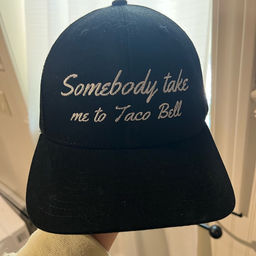 Black Cap with Taco Bell Embroidery